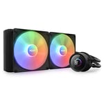 NZXT Kraken 280 RGB - RL-KR280-B1 - 280mm AIO CPU Liquid Cooler - Customizable 1.54" Square LCD Display for Images, Performance Metrics and More - 2 x F140 RGB Core Fans - Black