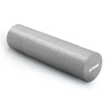 KAYMAN Sports Foam Roller Sports Recovery, Deep Tissue Muscle Tension Relief & Circulation Increase Portable & Lightweight Self Massager for Back, Legs, Gym, Pilates & Yoga EVA 90 x 15cm (Grey)