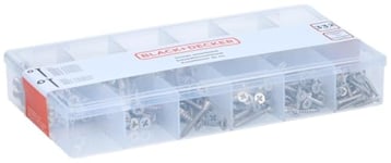 BLACK+DECKER Screw Assortment - 332 Pieces - PH1 - PH2 - Wood Screw Set