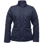 Regatta Womens Ladies Tarah Quilted Coat TRA442 Navy - Size 14 UK