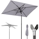 Sekey - Parasol deporte inclinable avec support de parasol resistant au vent fort rectangulaire de plage balcon