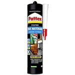 PATTEX Colle Fixation Tous Matériaux , colle transparente, colle polymère pour fixation en intérieur et extérieur- Cartouche 290 g