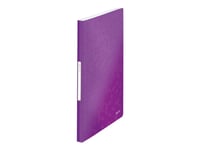 Leitz Wow - Visningsbok - 40 Utrymmen - För A4 (210 X 297 Mm) - Kapacitet: 80 Ark - Lila Metallic