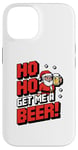 iPhone 14 Ho Ho Ho! Get Me A Beer! 8-bit Santa Christmas Festive Beer Case