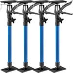 TECTAKE Lot de 4 Etais de Soutien à Gâchette Télescopique Réglable en hauteur 51 - 115 cm - Bleu