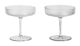 Ripple Champagne Saucers Set Of 2 - Clear