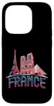 Coque pour iPhone 14 Pro France Paris Tour Eiffel Bonjour