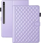 Coque Pour Samsung Galaxy Tab S10 Plus/ S9 Plus/ S9 Fe Plus 12.4 Pouces Business Cuir Pu Tablet Étui Pour Galaxy Tab S9 Plus Avec Fente Pour Carte Fonction Stand Violet[Coq101675]