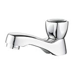 IBERGRIF Ballet, Robinet Lavabo Retro, Mitigeur Salle de Bains Eau Froide Uniquement, Chromé M18054 Argent