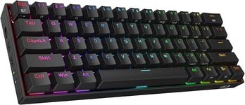 Redragon K530 Pro 60% Wireless RGB Mechanical Keyboard, 3-Mode, 61 Keys