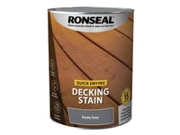 Ronseal Quick Drying Decking Stain Rocky Grey 5 litre RSLQDDSRG5L