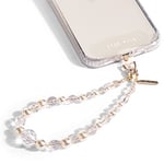 Case-Mate Breloque pour téléphone avec perles et cristaux - Lanière détachable - Poignet mains libres - Poignée de téléphone réglable - iPhone 14 Pro Max/ 13 Pro Max/ 12 Pro/iPhone 11 - Crystal Pearl