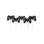 Anniversary House Gaming Controller Birthday Candles for Cakes, Black, Pack of 5, Celebration Cake Topper Decoration, 5.5 Centimeters, AHC243