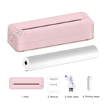 Mini Imprimante thermique A4, imprimante WIFI portable, rose