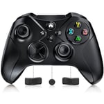 Lapezei Manette sans Fil pour PC avec Gyroscope 6 Axes/Jack Audio 3,5 mm/Vibration/Turbo Compatible avec Android/iOS/PC Windows 7/8/10/11 - Noir