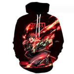 Pojkar Barn 3D Anime Demon Slayer Hoodie Jumper Tröja Toppar C 150cm