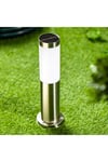 'Coze' Stainless Steel Solar Post Lamp 4000K Natural White LED Light IP44 375mm