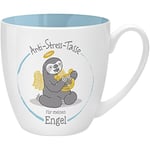 GRUSS & CO 45515 Tasse Anti-Stress pour Votre Ange, 45 cl, Faite à Base de Porcelaine New Bone China, idéale comme Cadeau, Bleue, 9,5 cm