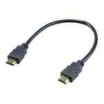 30cm Akasa 4K Short HDMI Cable, Male-to-Male, upto 4K@60Hz, 18Gbps, 3D, Gold-Pla