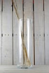 Handmade Mouth Blown Glass Cylinder Vase For Flowers Tall 50cm