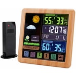 Ugreat - Horloge météo sans fil, horloge à écran couleur multifonctionnelle, thermomètre à écran tactile domestique et réveil hygromètre,AAFGVC