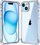 Coque Iphone 15 Transparente Angles Renforcés Pour Iphone 15 6.1 Pouces Ghl Tech