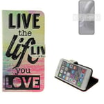 360° wallet case protective cover for Motorola Edge 30 Neo Design love