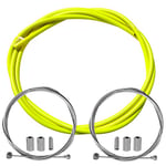cyclingcolors gaine frein vélo avec câble embouts kit avant arrière compatible avec Shimano Sram cycle ville route vtt insert performance cable (Jaune fluo)