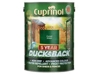 Cuprinol Ducksback 5 Year Waterproof For Sheds & Fences Forest Green 5 Litre CUP