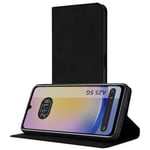 Tumundosmartphone Étui Portefeuille en Similicuir avec Porte-Cartes pour Samsung Galaxy A25 5G Couleur Noire