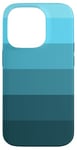 Coque pour iPhone 14 Pro Palette de rayures bleu turquoise menthe minimaliste moderne