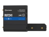 Teltonika Rut241 Esim - Trådløs Ruter - Wwan - 2,4 Ghz - 2G, 3G, 4G - Din-Skinnemonterbar