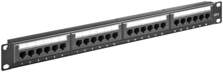 Goobay CAT 6 19 tommer (48,3 cm) patchpanel, 24 porter