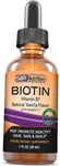 SBR Nutrition Biotin Liquid Drops, 5000Mcg per Serving (60) 1.0Fl.Oz (30Ml) Vani