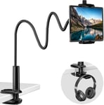 Support Tablette Avec Col De Cygne, Support Telephone Lit Réglable À 360°, Support Tablette Flexible Pour Enregistrement Vidéo, Support Ipad Avec Support Casque Pour Ipad Pro 12.9,[YIN145721]