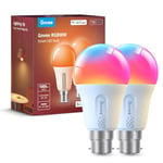 Govee Smart Bulb RGBWW, 1000lm Wi-Fi LED Bulbs B22, Smart Light Bulb Dimmable, DIY 16 Million Color, 64 Dynamic Scenes, Works with Alexa & Google Assistant, 2 Packs, Halloween Decorations