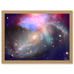 Spiral Galaxy Deep Space Stars Nebula Cosmos Artwork Framed Wall Art Print A4