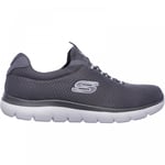 Skechers Summits | Charcoal | Wide Fit | Men's Slip-on Trainers