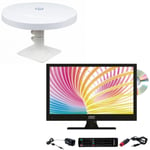 Pack ANTARION TV LED 16" 40cm Télévision HD DVD intégré + Antenne TNT Omnidirect