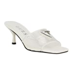 GUESS Femme Lusie Sandale à Talon, Blanc 140, 38 EU