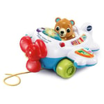 VTech - Super Avion des P'tits Loulous, Jouet à Tirer, Avion Enfant avec Pilote Ourson Qui Fait Tourner l'Hélice, Éveil Musical, Cadeau Bébé Dès 9 Mois - Contenu en Français