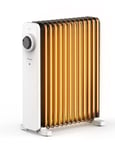 PELONIS Radiateur Bain d'Huile 2500W, 13 éléments Chauffage électrique avec Thermostat réglable & 3 niveaux de puissance, Radiateur à huile à économie d'énergie avec protection contre la surchauffe