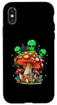 Coque pour iPhone X/XS Funny Magic Mushroom Alien Trippy Shroom LSDweed Acid Trip