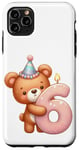 Coque pour iPhone 11 Pro Max Ours en peluche marron pour 6ème anniversaire