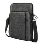 Dadanism 13.3 Inch Tablet Sleeve Shoulder Bag Carrying Case for iPad Pro 13" M4 2024, iPad Air 13", iPad Pro 12.9", Galaxy Tab S10+ Plus/S9 FE+/S9+ Plus 12.4", reMarkable Paper Pro 11.8", Dark Gray