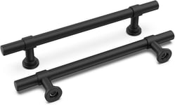 Lot de 20 Poignee de Meuble Cuisine Noir Poignées Noires Entraxe 128mm Poignee de Porte Interieur Poignée Placard Poignée Meuble Noir Poignee de Meuble Poignée Métal