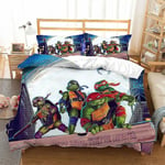 2023 Teenage Mutant Ninja Turtles Ny film Sängkläder Set Cover Örngott Set Barn Anime Rum Inredning Cover Present T-07 AU Single-140x210cm