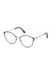 Tom Ford Womens CatEye Eyeglasses with Rose Gold Accent and Clear Lens - Black material_metal1 - One Size