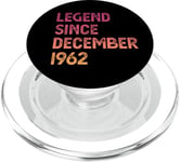 62e anniversaire homme femme légende depuis décembre 1962 PopSockets PopGrip pour MagSafe