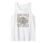 MTV Vintage Earth Day Music Heals The World Groovy Poster Tank Top